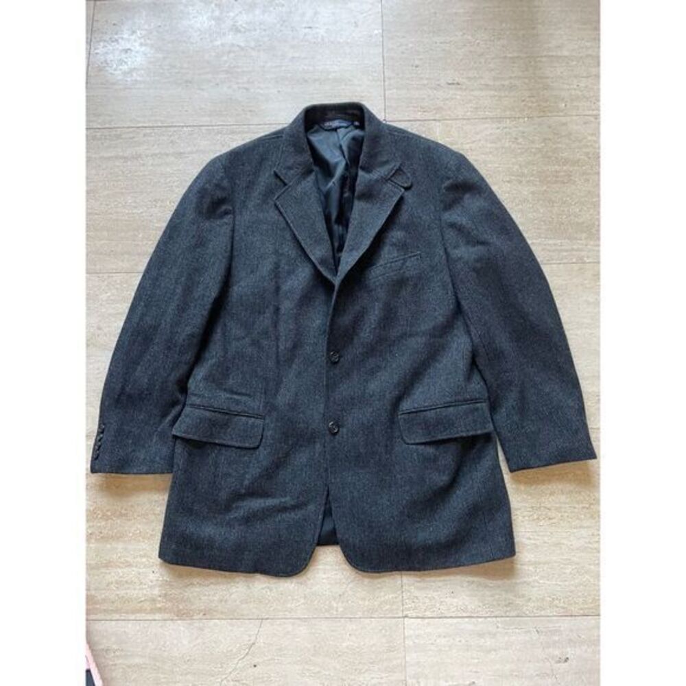 Polo Ralph Lauren Classic Charcoal Gray Wool Blend Blazer Sport Coat 43L